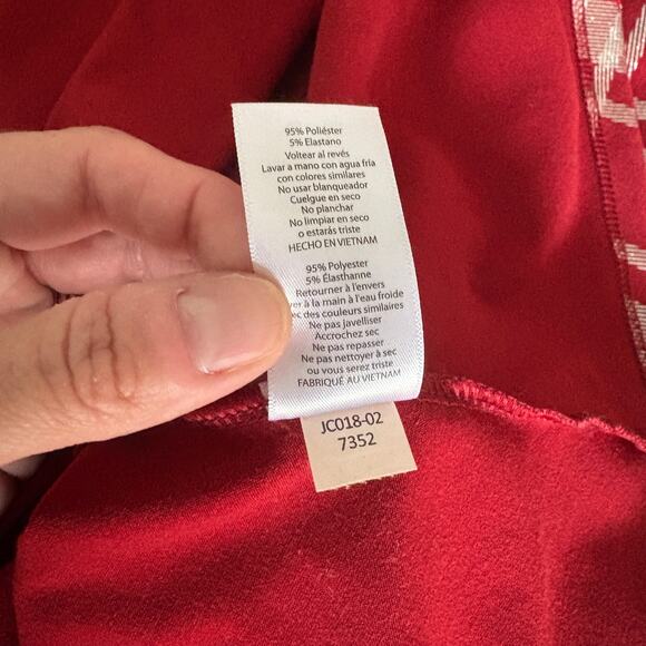 LuLaRoe Julia Dress 3XL Red Silver Plaid Stretch Knit - Picture 9 of 12